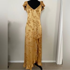 NWT Zara Jacquard Ruffled Dress